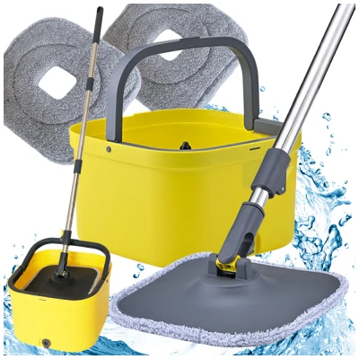 Verk 27772 Rotačný mop 360 Spin, vedro, 2x mikrovláknový návlek, žltý