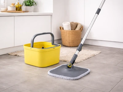 Verk 27772 Rotačný mop 360 Spin, vedro, 2x mikrovláknový návlek, žltý