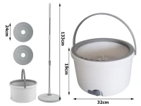 Verk 27776 Rotační mop 360 Spin, kbelík, 2x potah z mikrovlákna, bílý