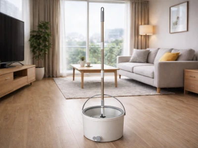 Verk 27776 Rotační mop 360 Spin, kbelík, 2x potah z mikrovlákna, bílý