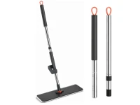 Verk 27773 Plochý mop se ždímacím mechanismem, otočný o 360°, černý