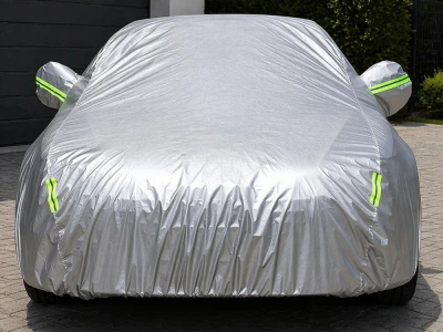 Verk 10169 Ochranná plachta na auto, vel. XL, 145 x 429 x 107 cm, stříbrná 