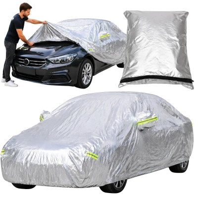 Verk 10169 Ochranná plachta na auto, vel. XL, 145 x 429 x 107 cm, stříbrná 