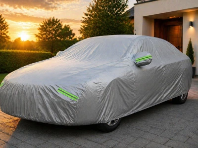 Verk 10169 Ochranná plachta na auto, vel. XL, 145 x 429 x 107 cm, stříbrná 