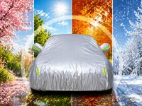 Verk 10169 Ochranná plachta na auto, vel. XXL, 146 x 500 x 110 cm, stříbrná