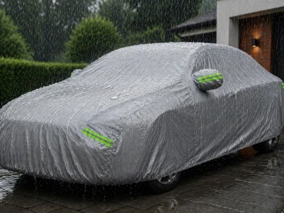 Verk 10169 Ochranná plachta na auto, vel. XXL, 146 x 500 x 110 cm, stříbrná