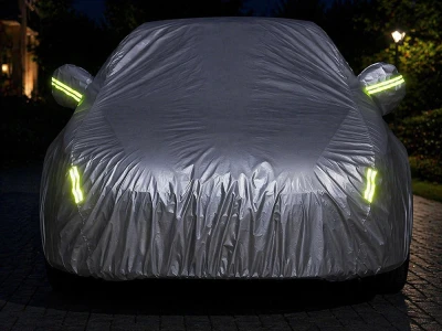 Verk 10169 Ochranná plachta na auto, vel. XXL, 146 x 500 x 110 cm, stříbrná