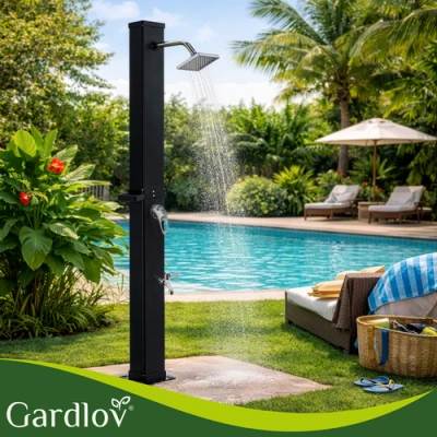 Gardlov 27435 Solární sprcha s regulací teploty a průtoku 40 l, černá