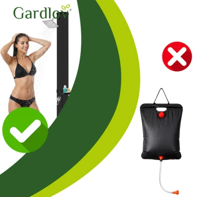 Gardlov 27435 Solární sprcha s regulací teploty a průtoku 40 l, černá