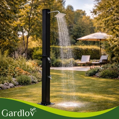 Gardlov 27435 Solární sprcha s regulací teploty a průtoku 40 l, černá