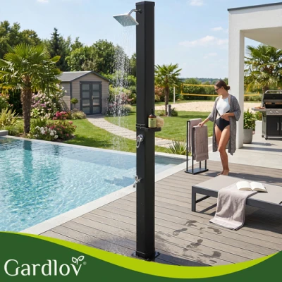 Gardlov 27435 Solární sprcha s regulací teploty a průtoku 40 l, černá