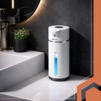 Ruhhy 27653 Bezdotykový dávkovač mydla 420 ml, LED, USB-C, biely