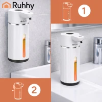 Ruhhy 27653 Bezdotykový dávkovač mydla 420 ml, LED, USB-C, biely
