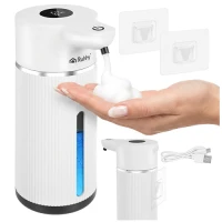 Ruhhy 27653 Bezdotykový dávkovač mydla 420 ml, LED, USB-C, biely