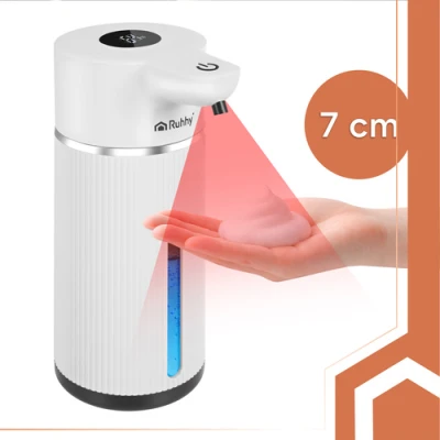 Ruhhy 27653 Bezdotykový dávkovač mydla 420 ml, LED, USB-C, biely