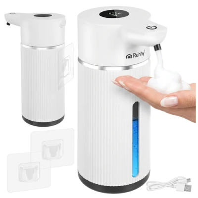 Ruhhy 27653 Bezdotykový dávkovač mydla 420 ml, LED, USB-C, biely