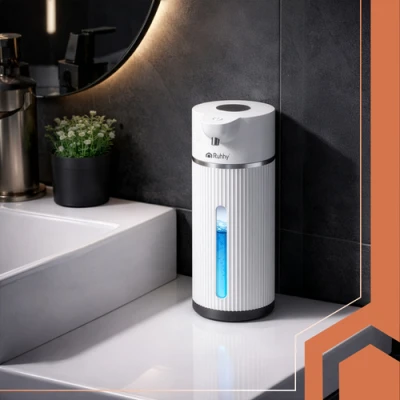 Ruhhy 27653 Bezdotykový dávkovač mydla 420 ml, LED, USB-C, biely