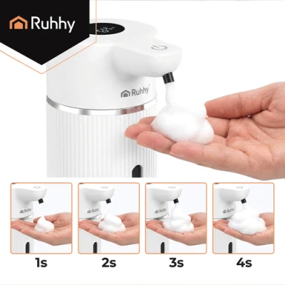 Ruhhy 27653 Bezdotykový dávkovač mydla 420 ml, LED, USB-C, biely