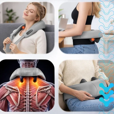 Isomedix 27467 Masážny prístroj na krk Shiatsu s vyhrievaním 22,2 W, USB‑C