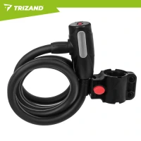 Trizand 27614 Zámok na bicykel 150 cm, 12 mm, oceľový, čierny