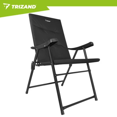 Trizand 27610 Kempingová skladací židle 59 x 70 x 91 cm, sada 2 ks, černá