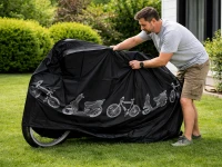 Verk 10171 Ochranná plachta na kolo, motorku 200 x 105 cm, černá