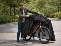 Verk 10172 Ochranná plachta na kolo, motorku 180 x 130 cm se sponou, černá