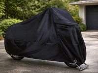 Verk 10172 Ochranná plachta na kolo, motorku 180 x 130 cm se sponou, černá