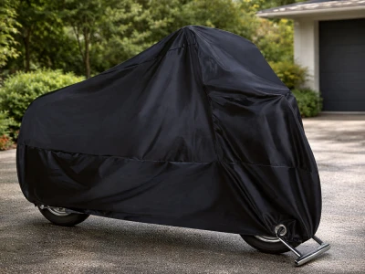 Verk 10172 Ochranná plachta na kolo, motorku 180 x 130 cm se sponou, černá