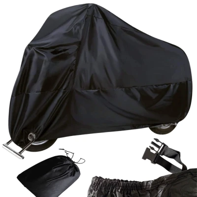 Verk 10172 Ochranná plachta na kolo, motorku 180 x 130 cm se sponou, černá