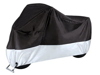 Verk 10173 Ochranná plachta na kolo, motorku 200 x 130 cm se sponou, černostříbrná