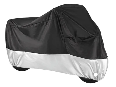 Verk 10173 Ochranná plachta na kolo, motorku 200 x 130 cm se sponou, černostříbrná