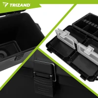 Trizand 27412 Rybářská bedna se sedátkem do 140 kg, 38 x 34 x 21 cm, černá 