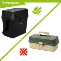 Trizand 27412 Rybářská bedna se sedátkem do 140 kg, 38 x 34 x 21 cm, černá 