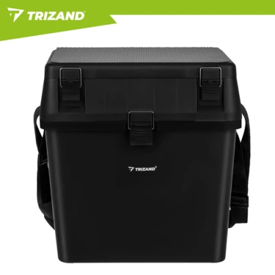 Trizand 27412 Rybářská bedna se sedátkem do 140 kg, 38 x 34 x 21 cm, černá 