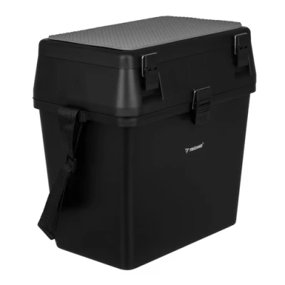 Trizand 27412 Rybářská bedna se sedátkem do 140 kg, 38 x 34 x 21 cm, černá 