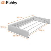 Ruhhy 27759 Skládací nástěnný sušák na prádlo 80 cm, bílý