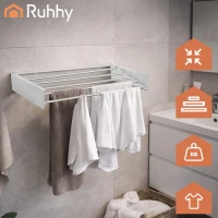 Ruhhy 27759 Skládací nástěnný sušák na prádlo 80 cm, bílý