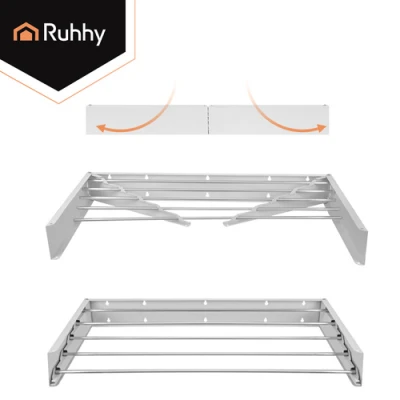 Ruhhy 27759 Skládací nástěnný sušák na prádlo 80 cm, bílý