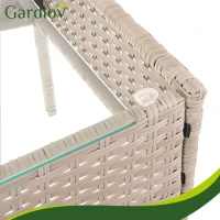 Gardlov 26909 Zahradní nábytek - pohovka, 2 křesla, stolek se sklem, ratan béžový