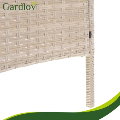 Gardlov 26909 Zahradní nábytek - pohovka, 2 křesla, stolek se sklem, ratan béžový