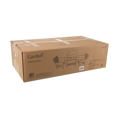 Gardlov 26909 Zahradní nábytek - pohovka, 2 křesla, stolek se sklem, ratan béžový