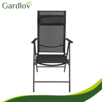Gardlov 27674 Skladacie záhradné stoličky, sada 2 ks, čierna