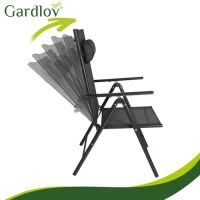 Gardlov 27674 Skladacie záhradné stoličky, sada 2 ks, čierna