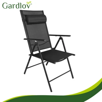 Gardlov 27674 Skladacie záhradné stoličky, sada 2 ks, čierna