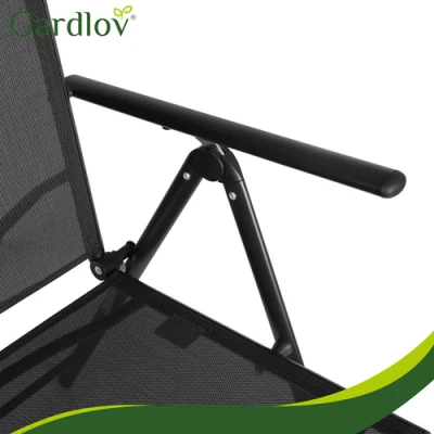 Gardlov 27674 Skladacie záhradné stoličky, sada 2 ks, čierna