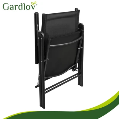 Gardlov 27674 Skladacie záhradné stoličky, sada 2 ks, čierna