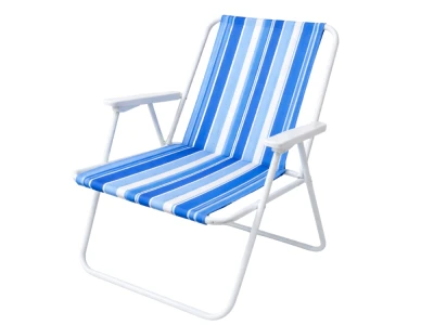 Verk 14639 Skladacie turistické kreslo, nosnosť 100 kg, modro-biele