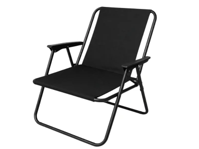 Verk 14640 Turistické skládací křeslo, nosnost 100 kg, černé