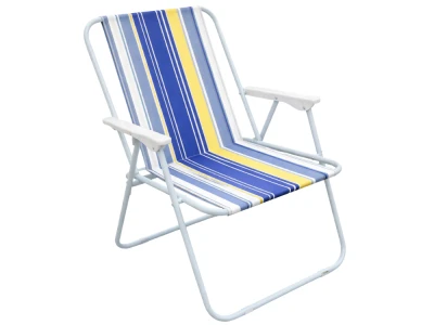 Verk 14639 Skladacie turistické kreslo, nosnosť 100 kg, modro-žlté
